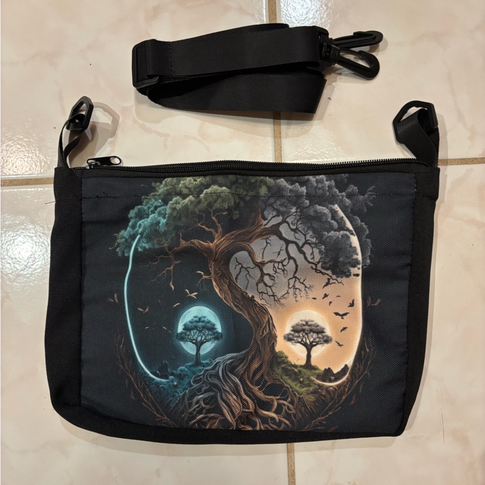 Artistic Tree Design Crossbody Bag